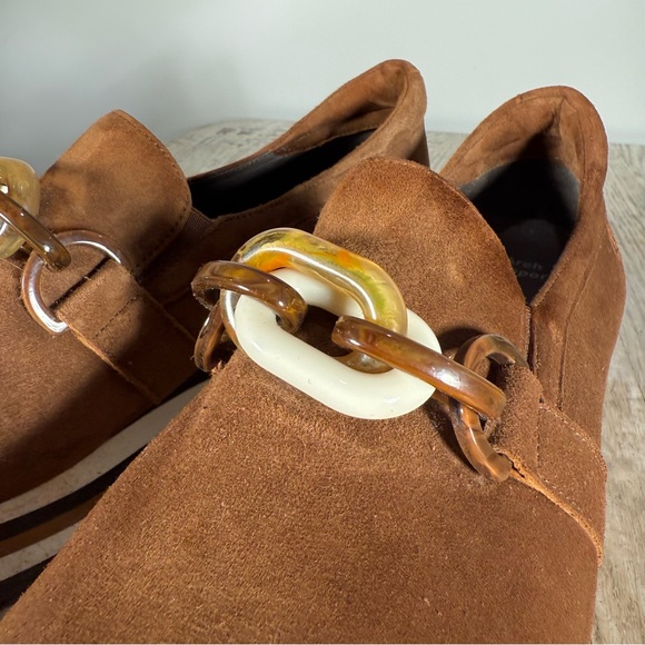 Softwaves Gada Loafer in Chocolate Brown Striped Platform Women’s Size 41 - Picture 2 of 12